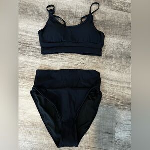 Black High Waisted Bikini Set